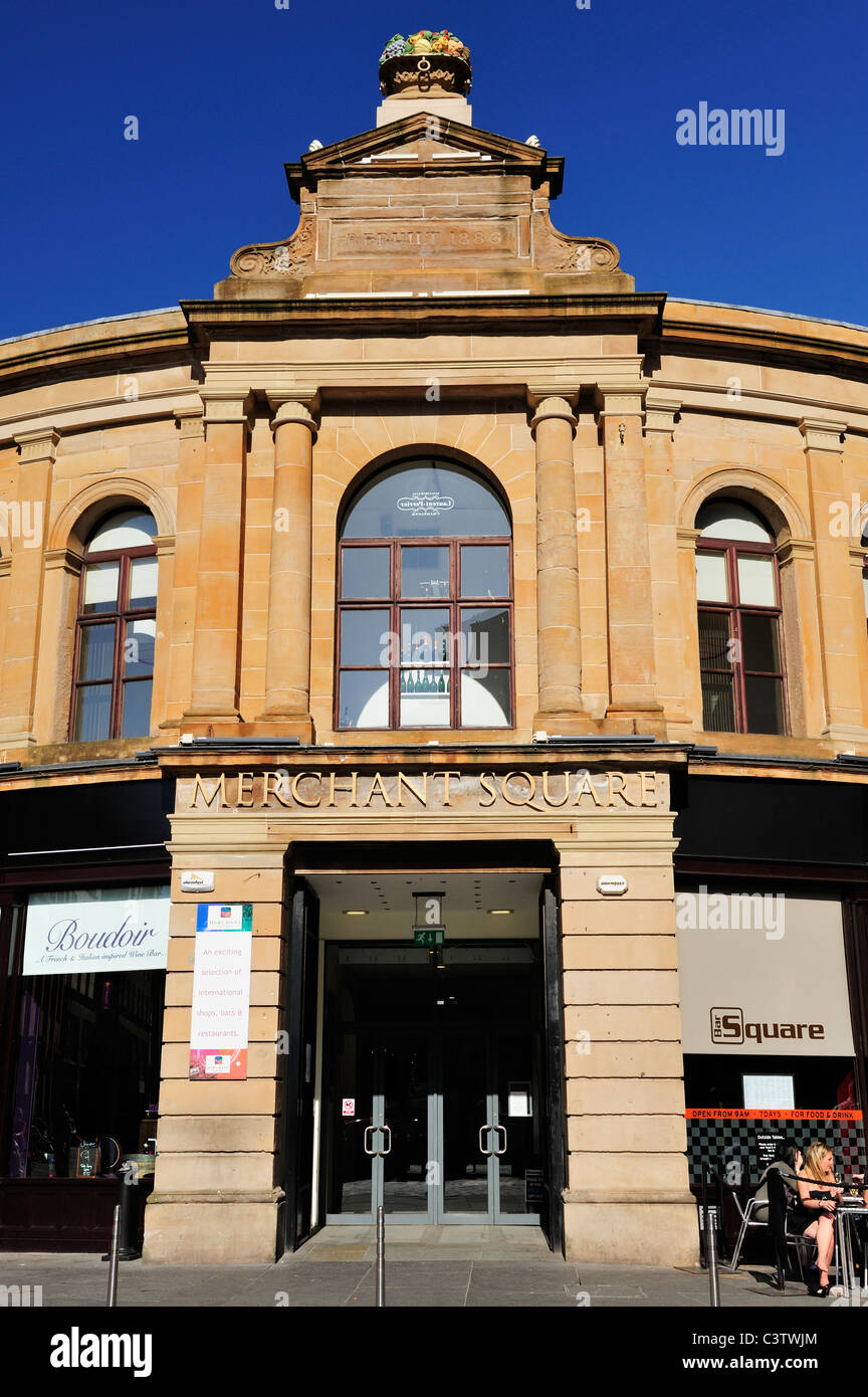 Café-Bar im Merchant Square, Glasgow, Schottland Stockfoto