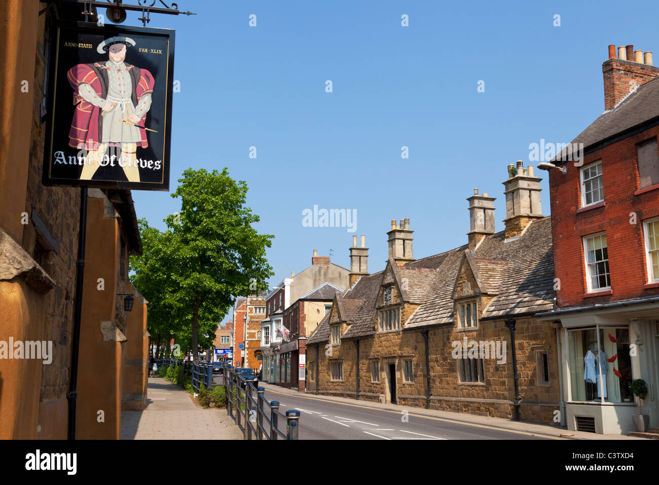 Anne von Kleve Gastwirtschaft und die Bedehouses Burton Street Melton Mowbray Leicestershire England UK GB EU Europa Stockfoto