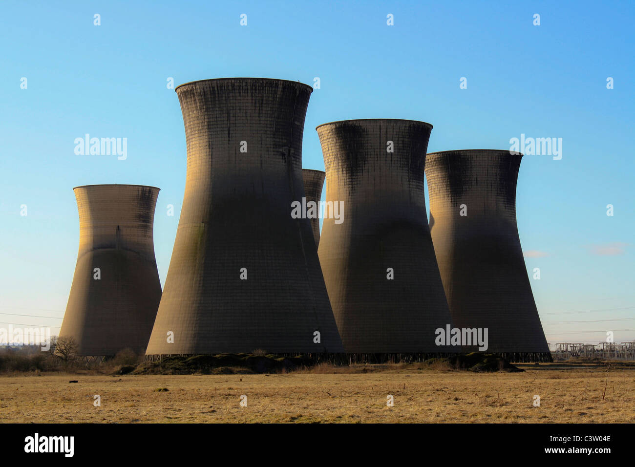 Willington Kraftwerk Kühltürme Stockfoto