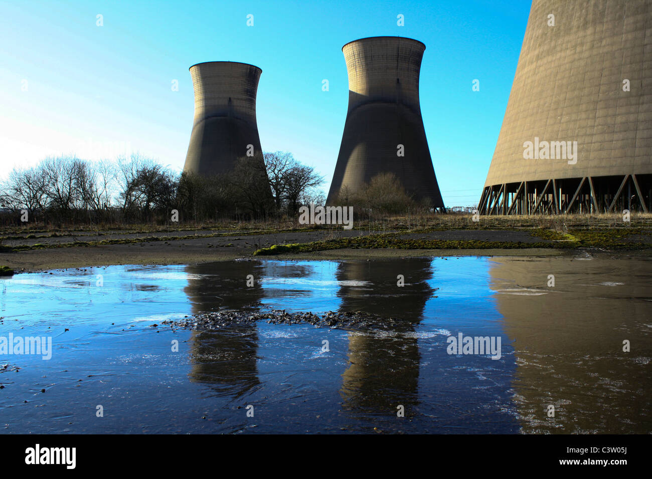 Willington Kraftwerk Kühltürme Stockfoto