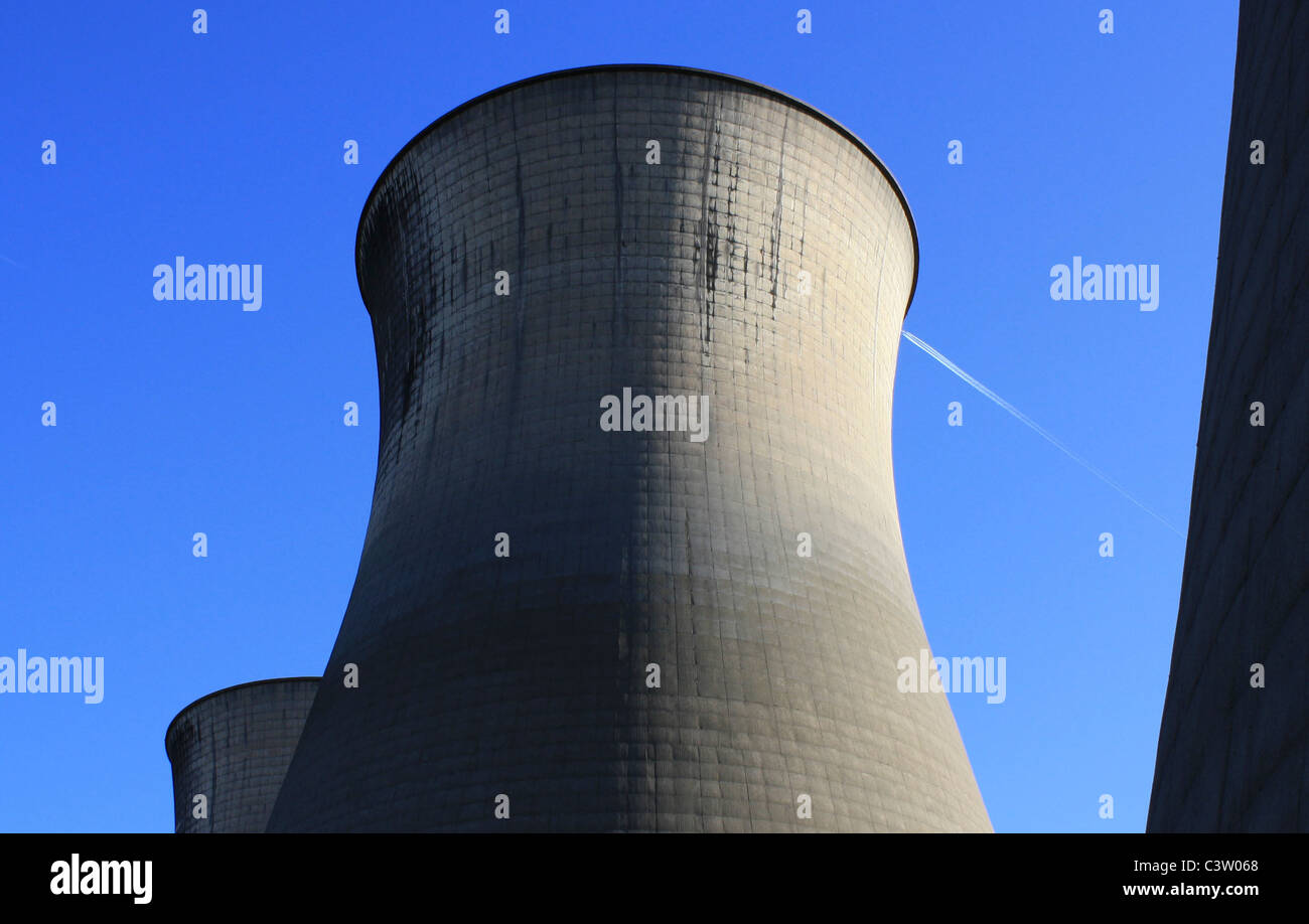 Willington Kraftwerk Kühltürme Stockfoto