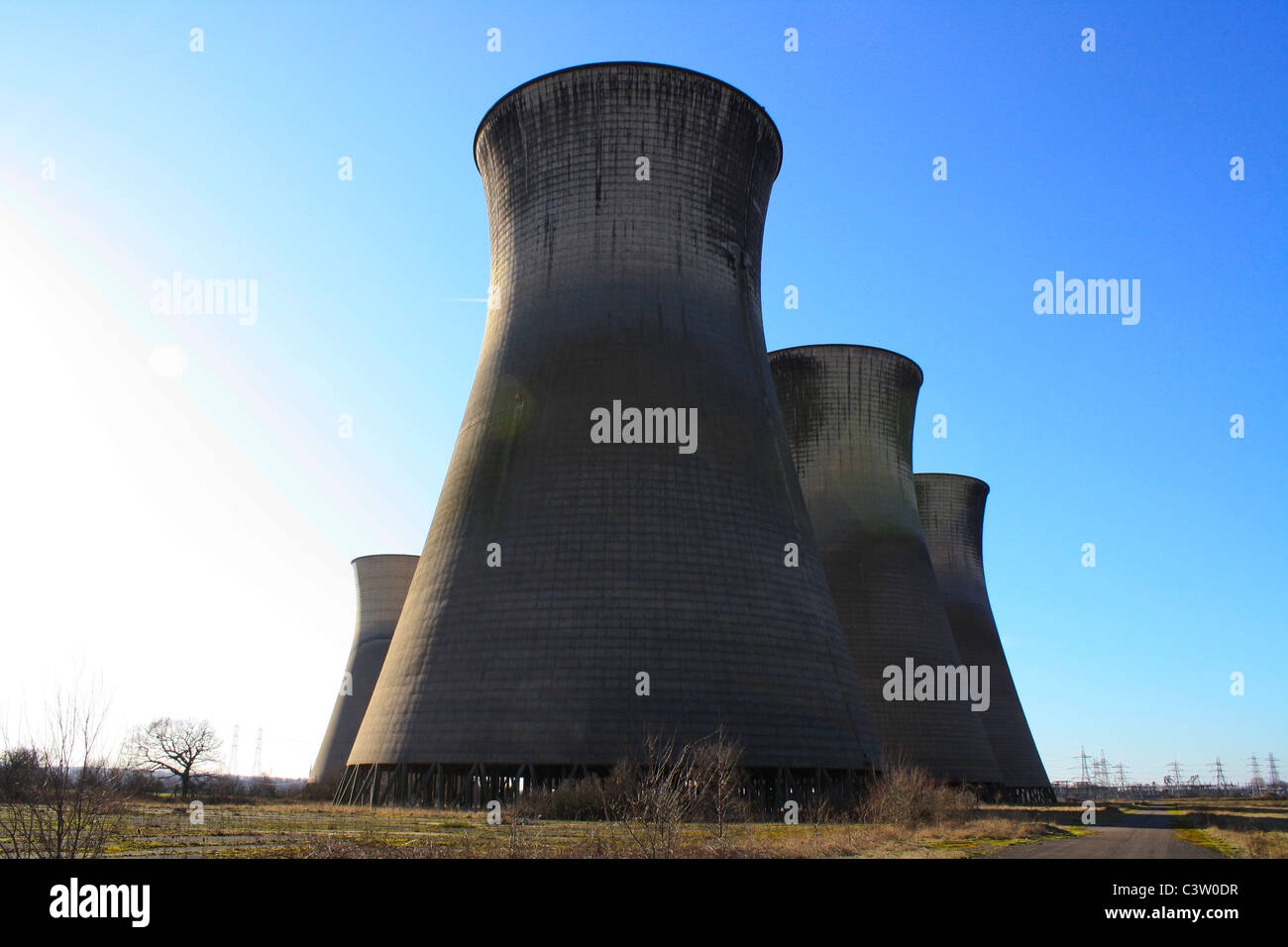 Willington Kraftwerk Kühltürme Stockfoto