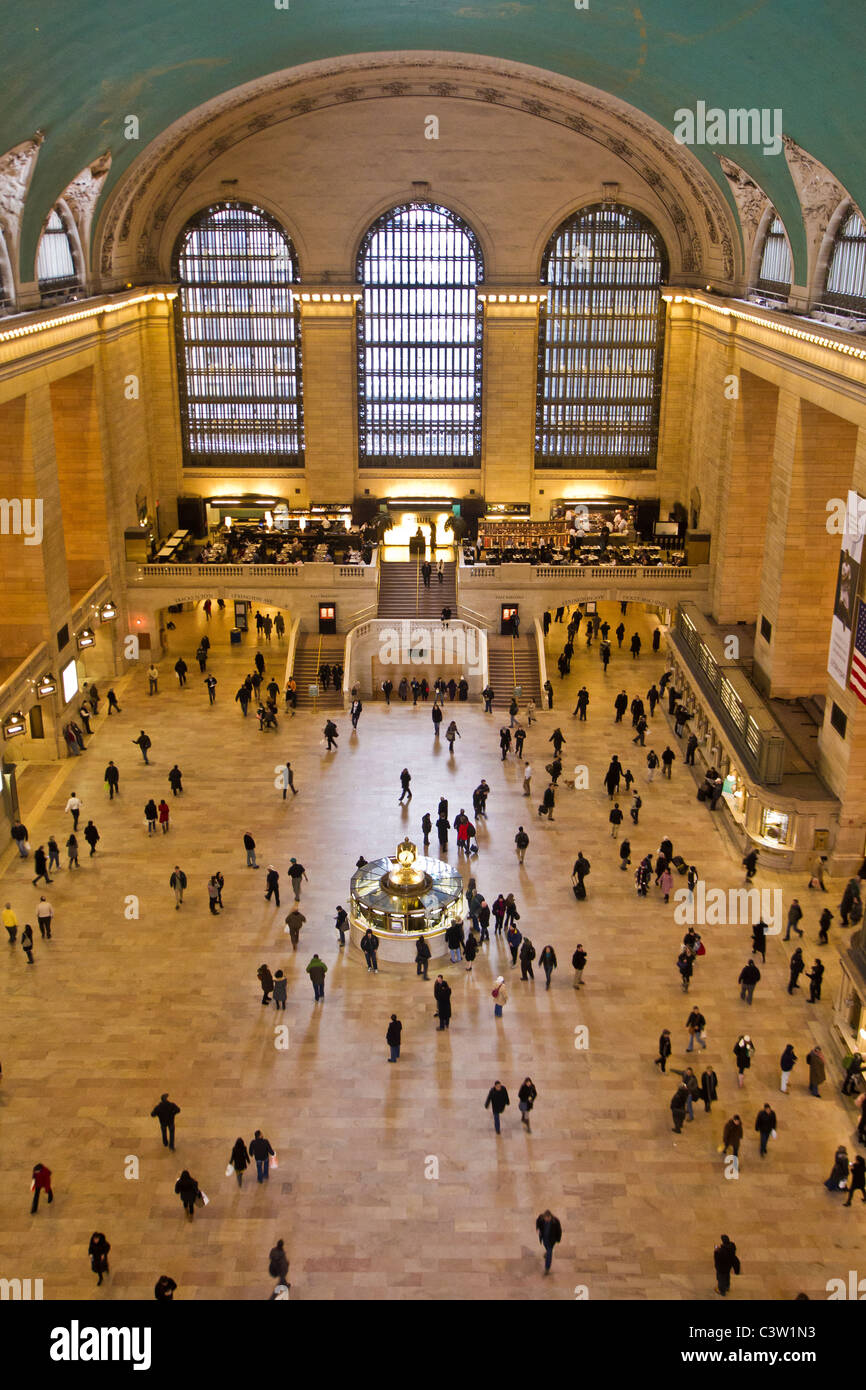Grand Central Terminal, die von oben gesehen Stockfoto
