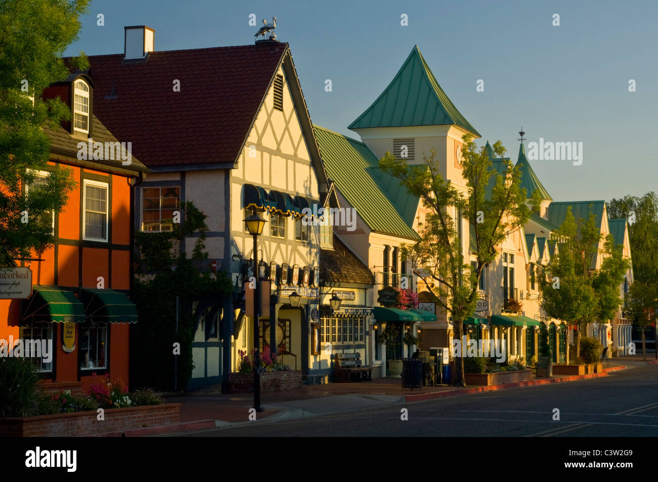 Dänischen Stil Dorf Solvang, Santa Barbara County, Kalifornien Stockfoto