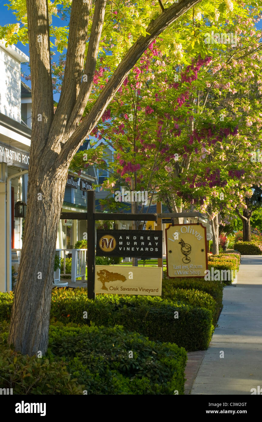 Die Innenstadt von Los Olivos, Santa Barbara County, Kalifornien Stockfoto