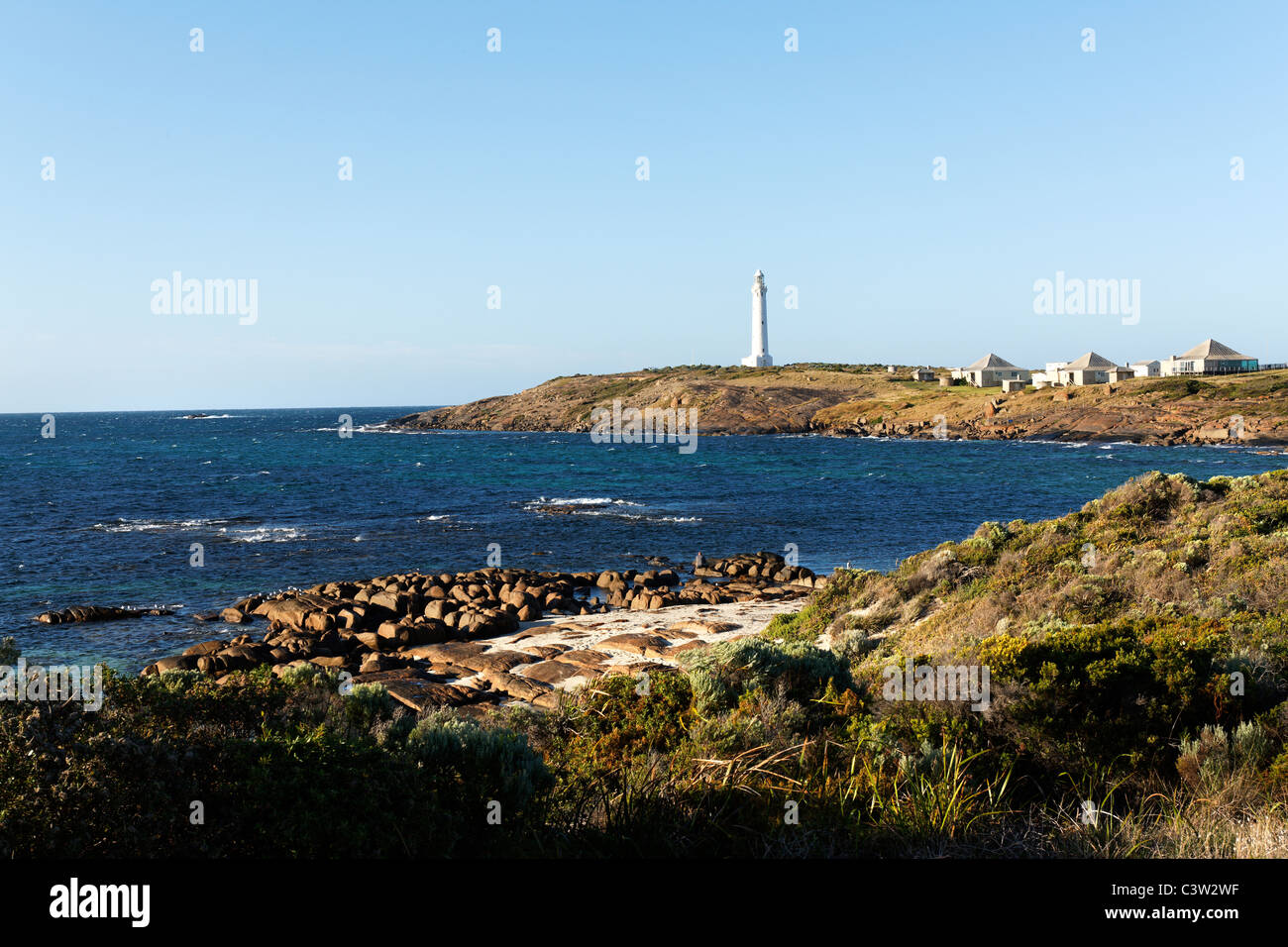 Cape Leeuwin Leuchtturm und Landhäuser, Augusta Southwest Australien Stockfoto