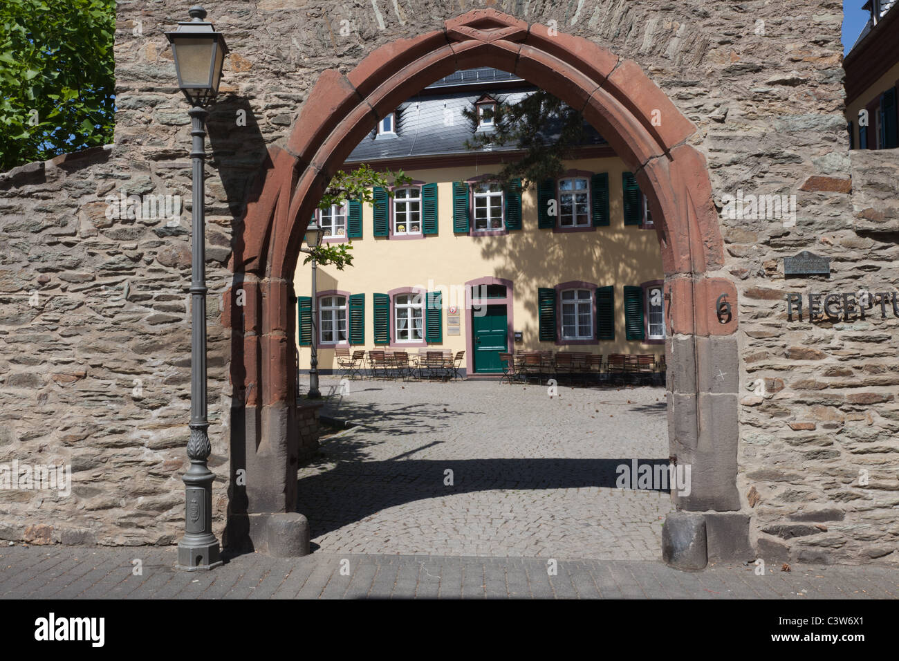 Historische Architektur in Kronberg, Deutschland, eine Stadt im Speckgürtel Frankfurts. Stockfoto