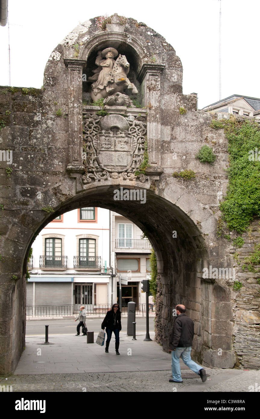 Lugo Spanien Galizien Spanisch der römischen Mauern rund um Welt-Kulturerbe-Stadt Stockfoto