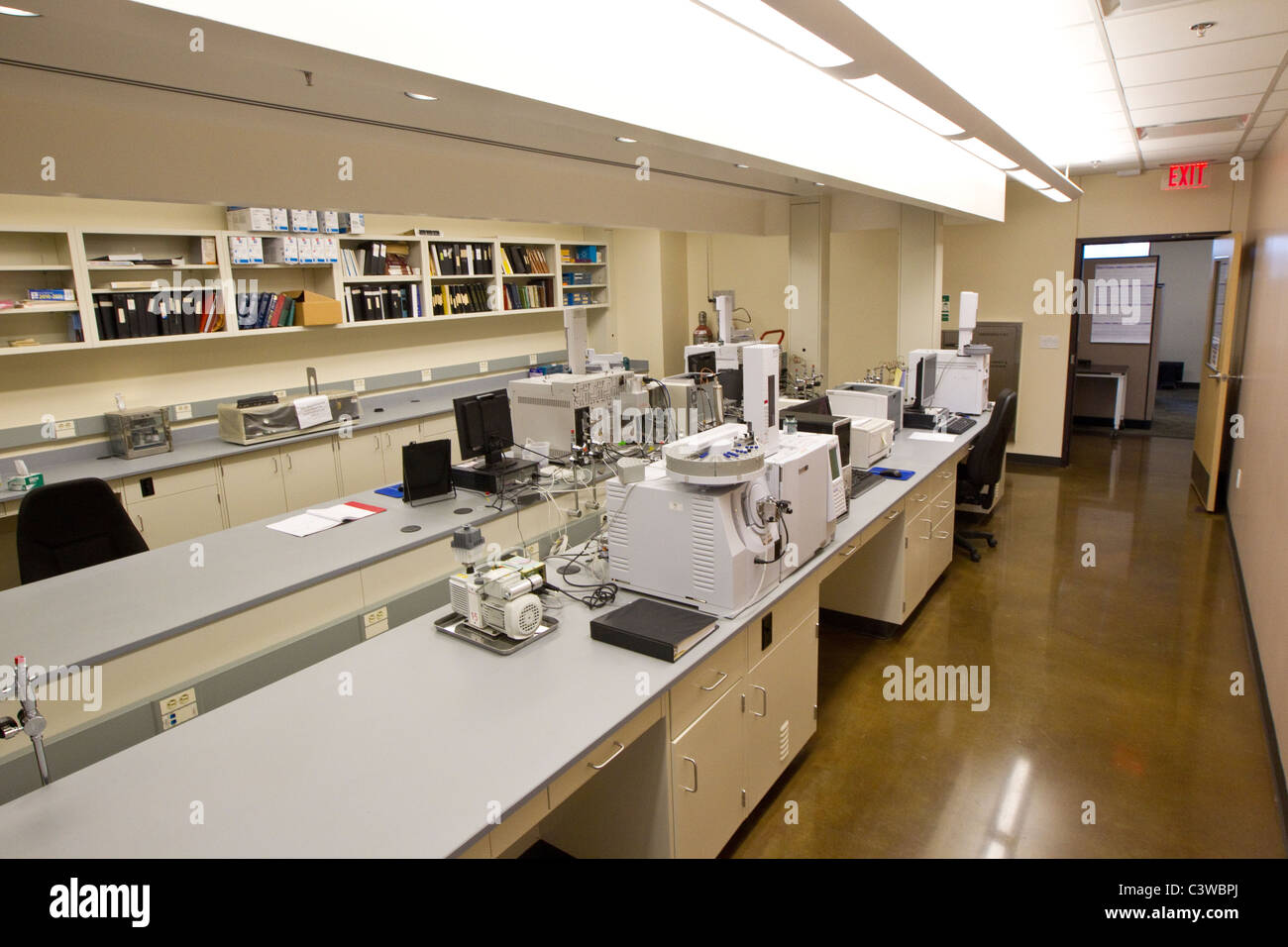 Einrichtungen im Texas Department of Public Safety Verbrechen Labor in Austin, Texas. Stockfoto