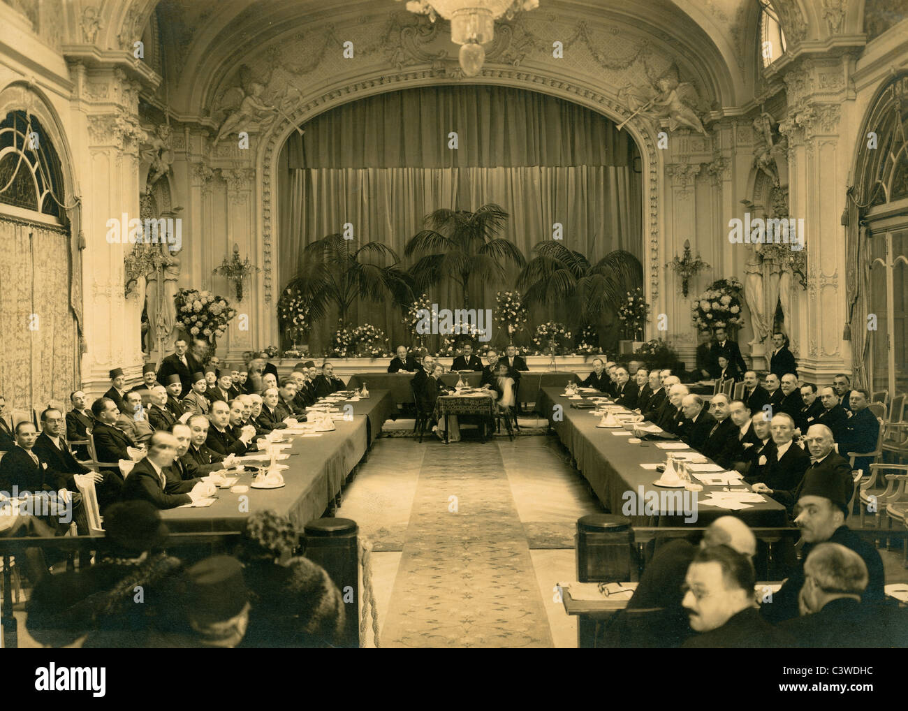 Die Montreux-Konferenz auf ägyptischen Kapitulationen 1937 abgeschafft Kapitular Rechte für Länder, die in Ägypten zu genießen. Stockfoto
