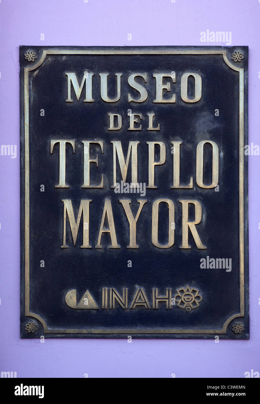 Museo del Templo Mayor Mexico City-Mexiko Stockfoto