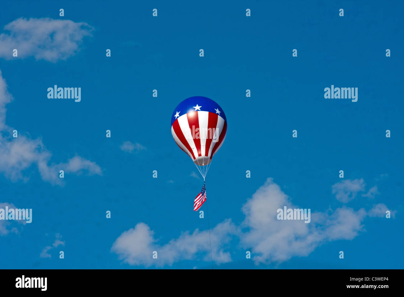 amerikanische Flagge patriotischen Amerika Unabhängigkeit Ballons Juli 4th Stockfoto