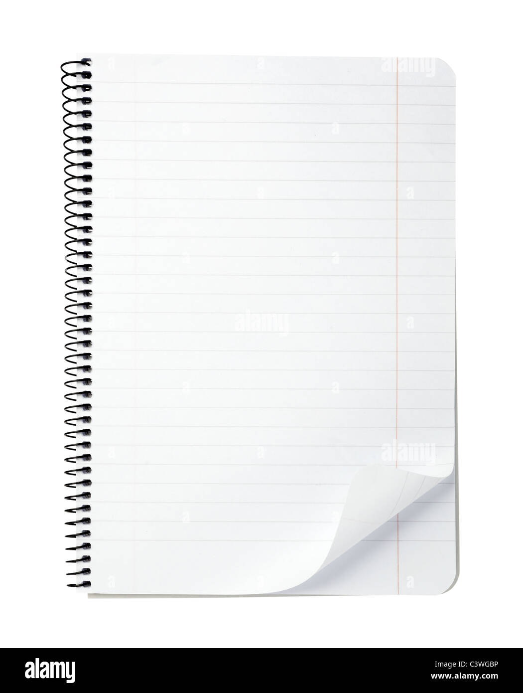 Hinweis Buchseite Stockfoto