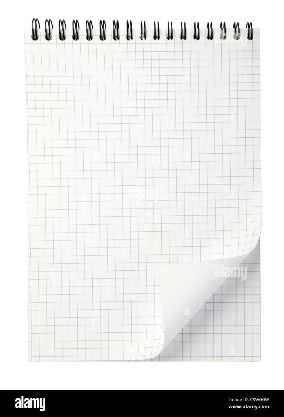 Hinweis Buchseite Stockfoto