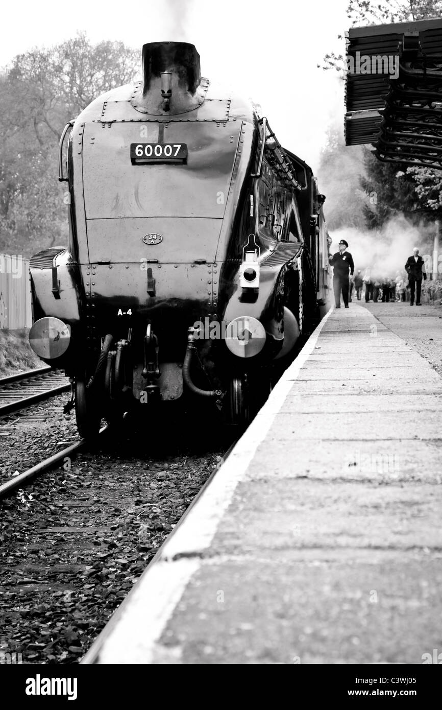 Dampf-Lokomotive, 60007, Sir Nigel Gresley Stockfoto