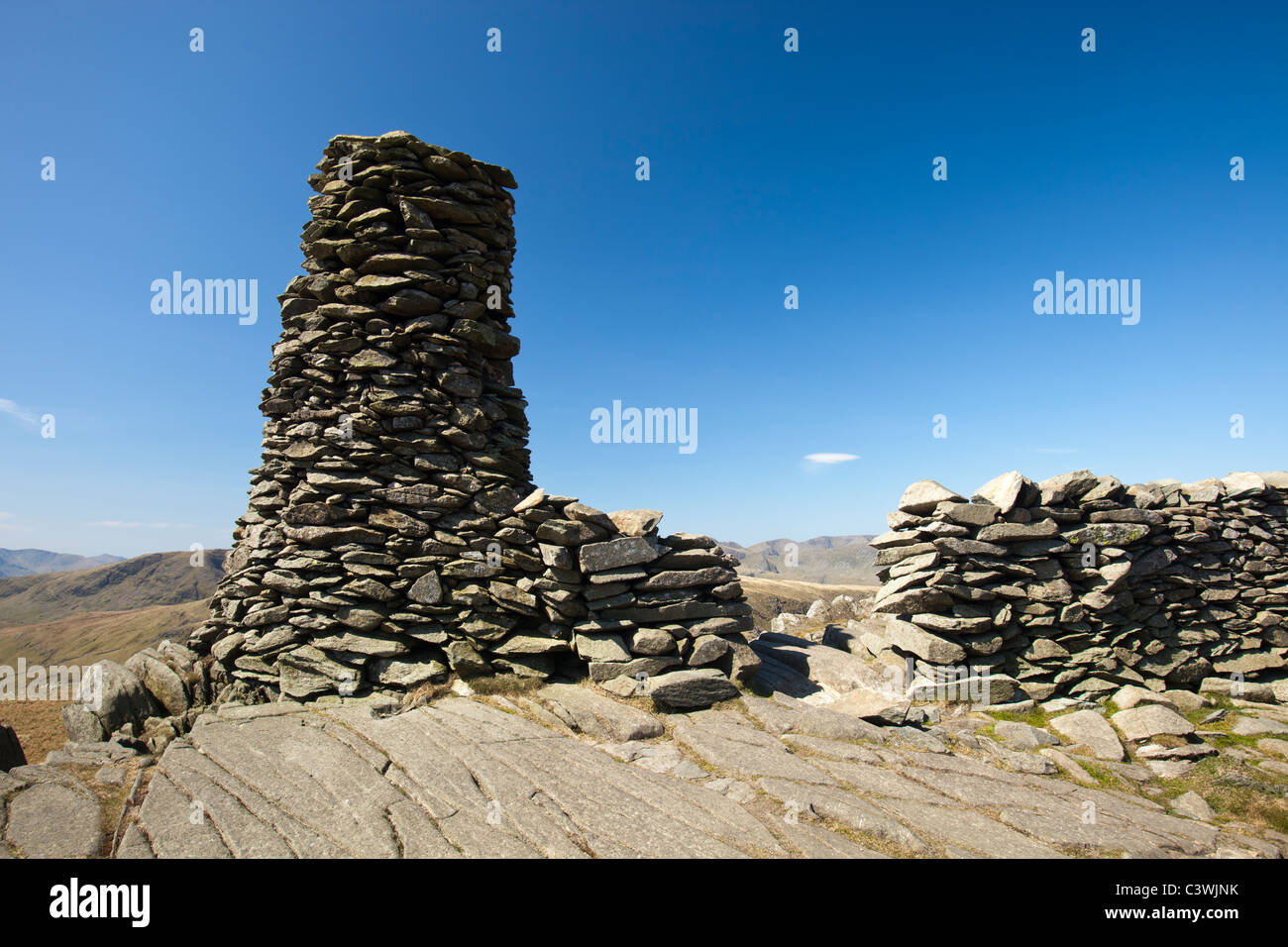 Thornthwaite Leuchtfeuer über Kentmere in Lake District, Cumbria, England. Stockfoto