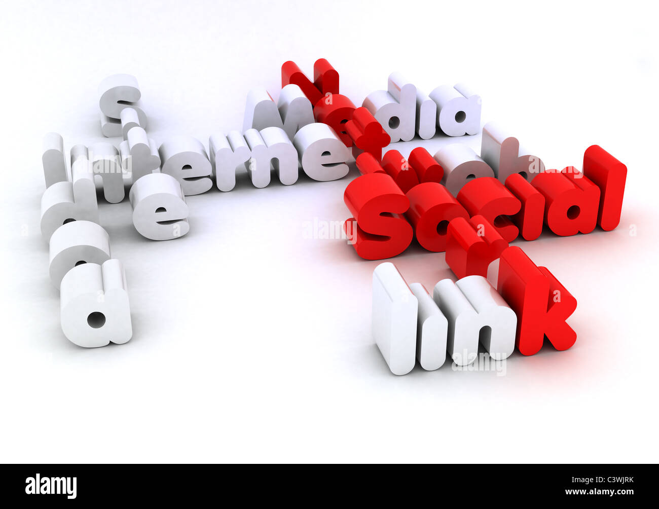 Soziales Netzwerk Wörter - Internet Konzepte Stockfoto