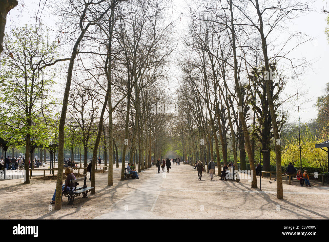 Jardin du Luxembourg im zeitigen Frühjahr, 6. Arrondissement, Paris, Frankreich Stockfoto