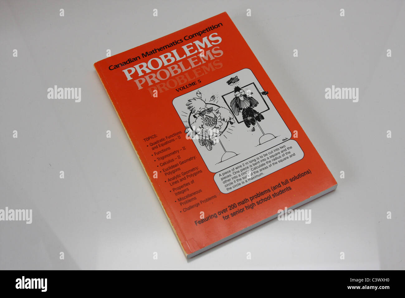 Mathe-Problem-Buch Stockfoto