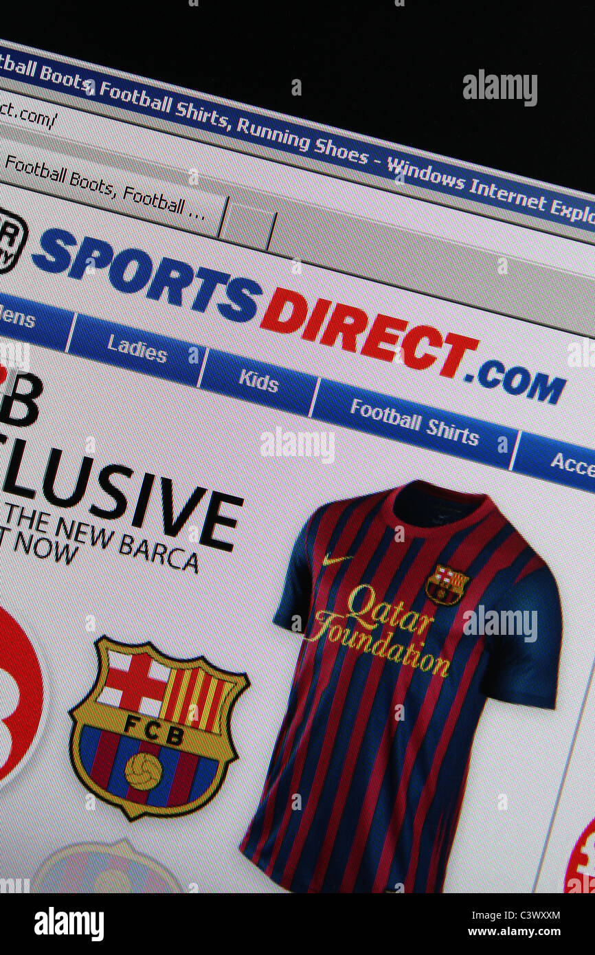 SportsDirect.com Sportsdirect Webseite Stockfoto