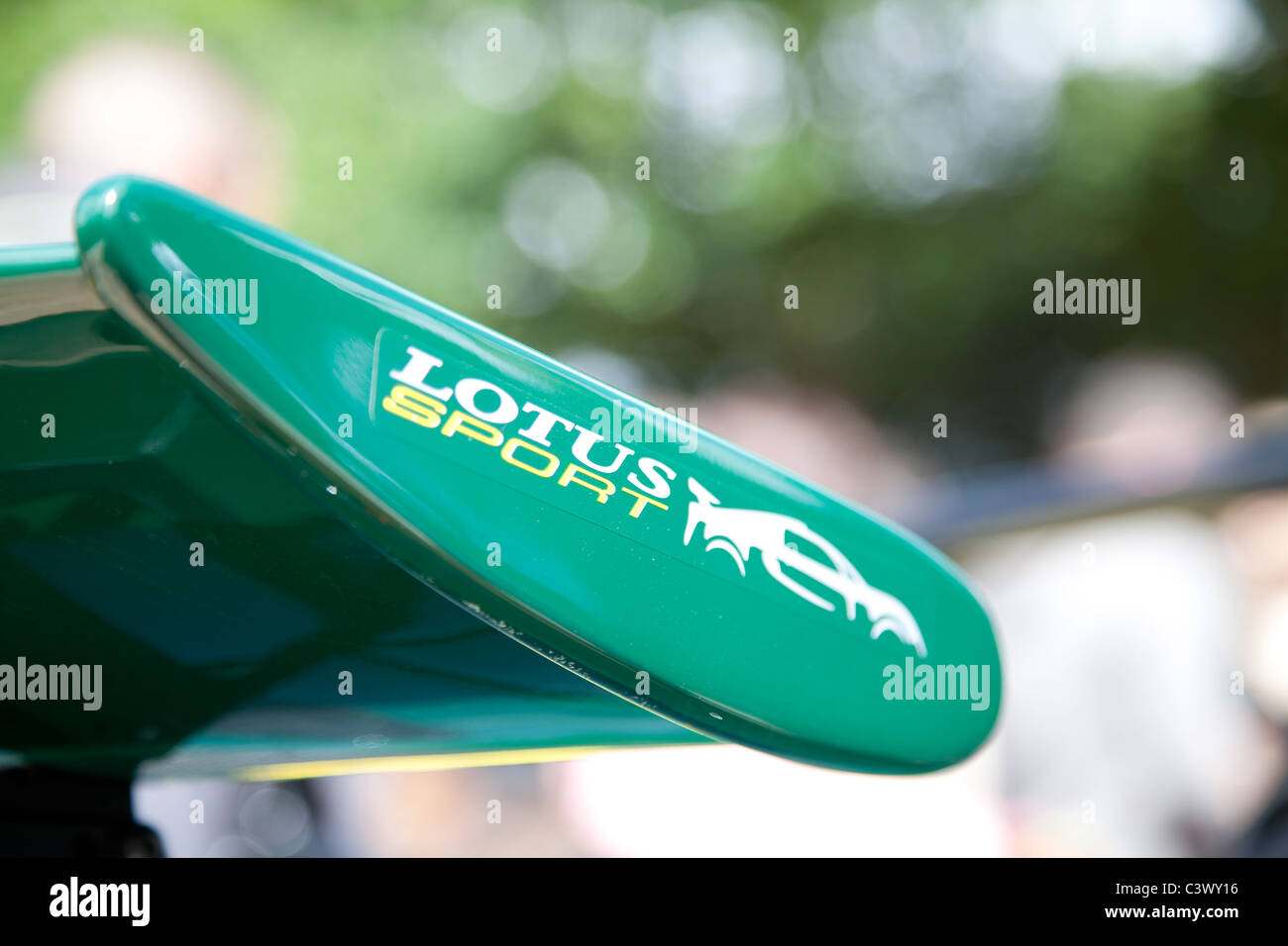 Team Lotus grün Sportwagen England UK Stockfoto