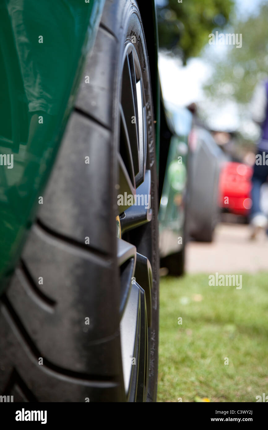 Team Lotus grün Sportwagen England UK Stockfoto