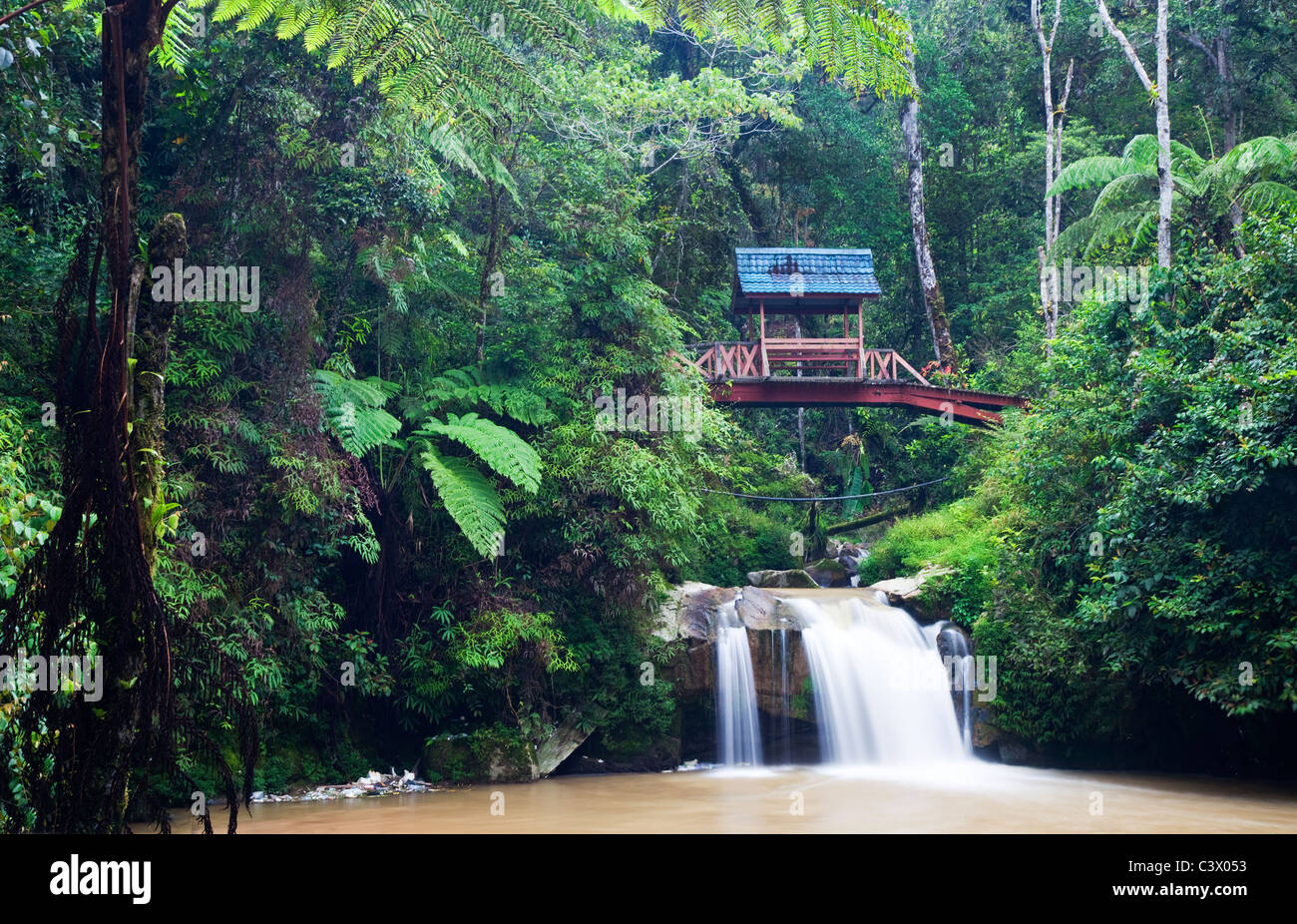 Parit Wasserfall, Cameron Highlands, Malaysia Stockfoto