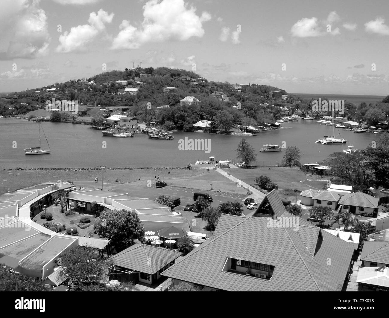Castries Kreuzfahrtschiff Duty-Free shopping Terminal in St. Lucia, Karibik Stockfoto