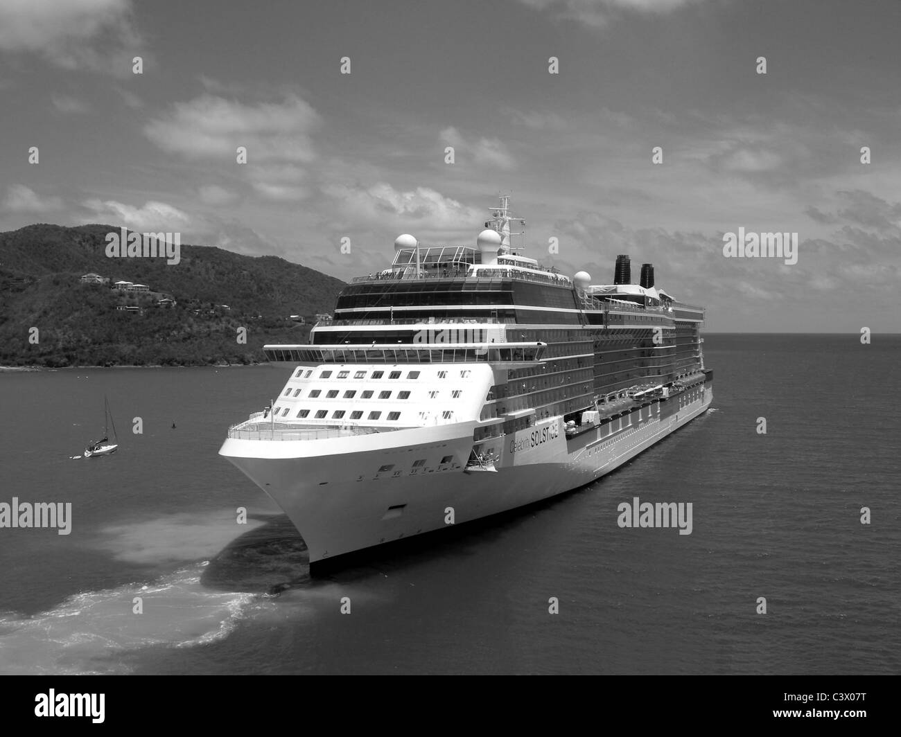 Celebrity Solstice Kreuzfahrtschiff in Tortola Westindien Stockfoto