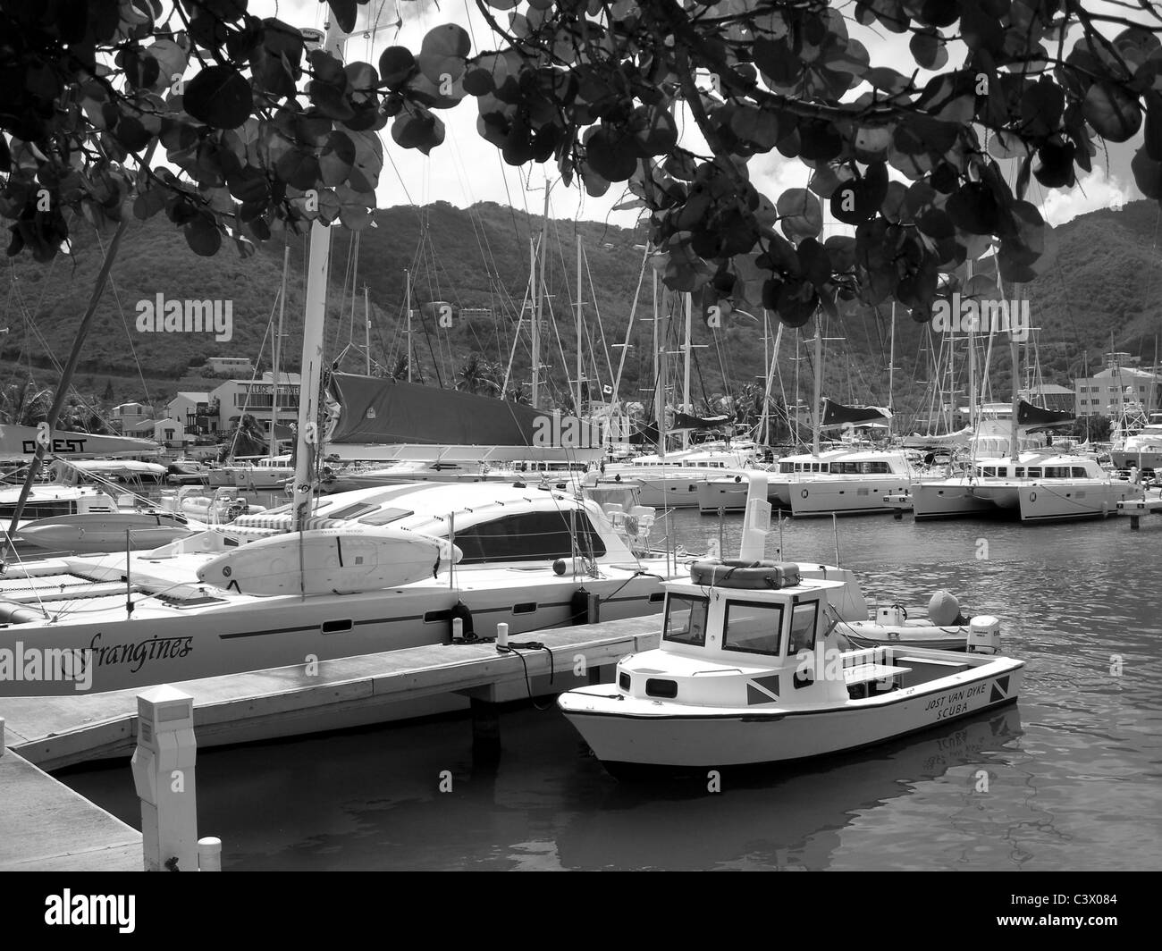 St. Barts Hafen in den West Indies Stockfoto