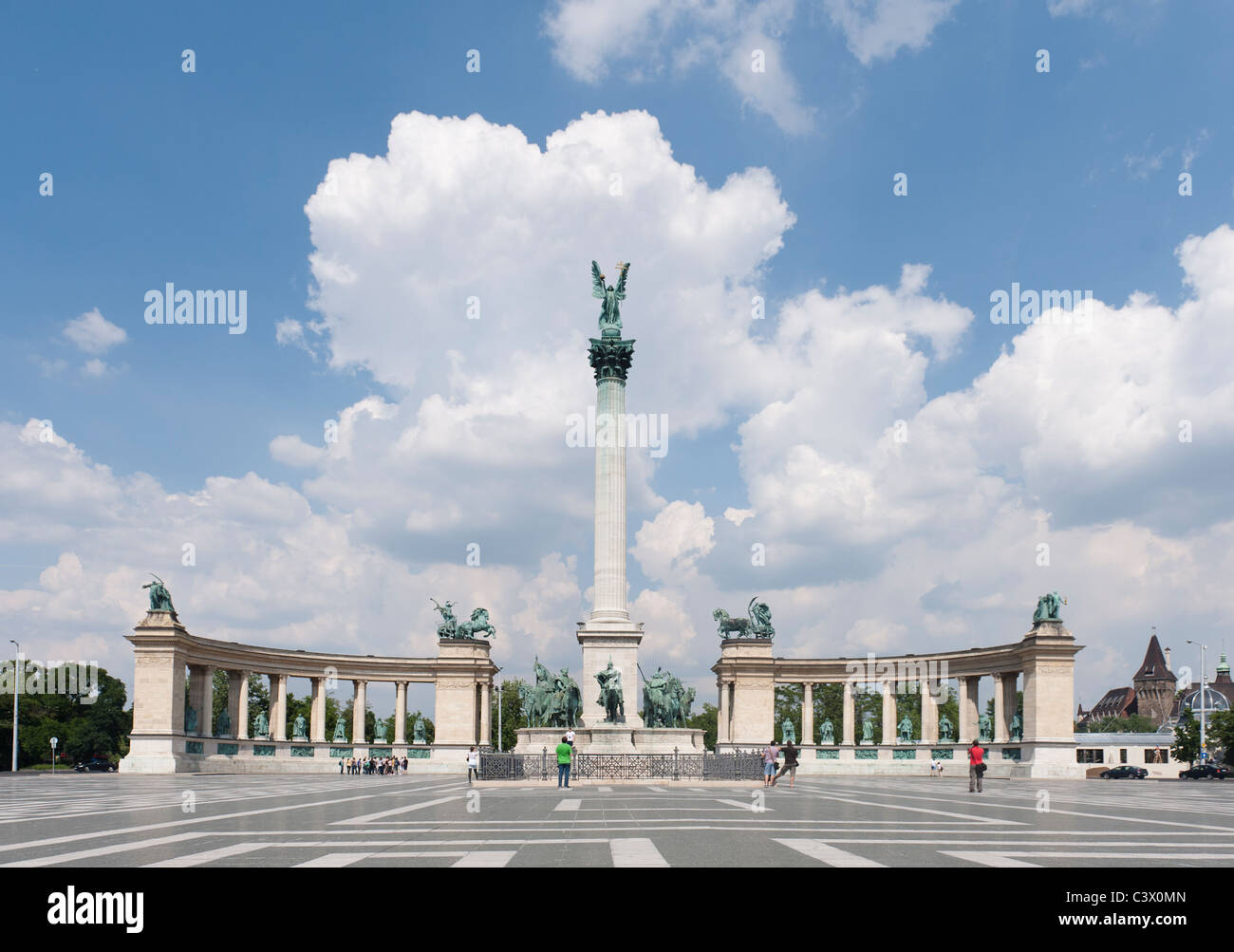 Heldenplatz, Budapest, Ungarn Stockfoto