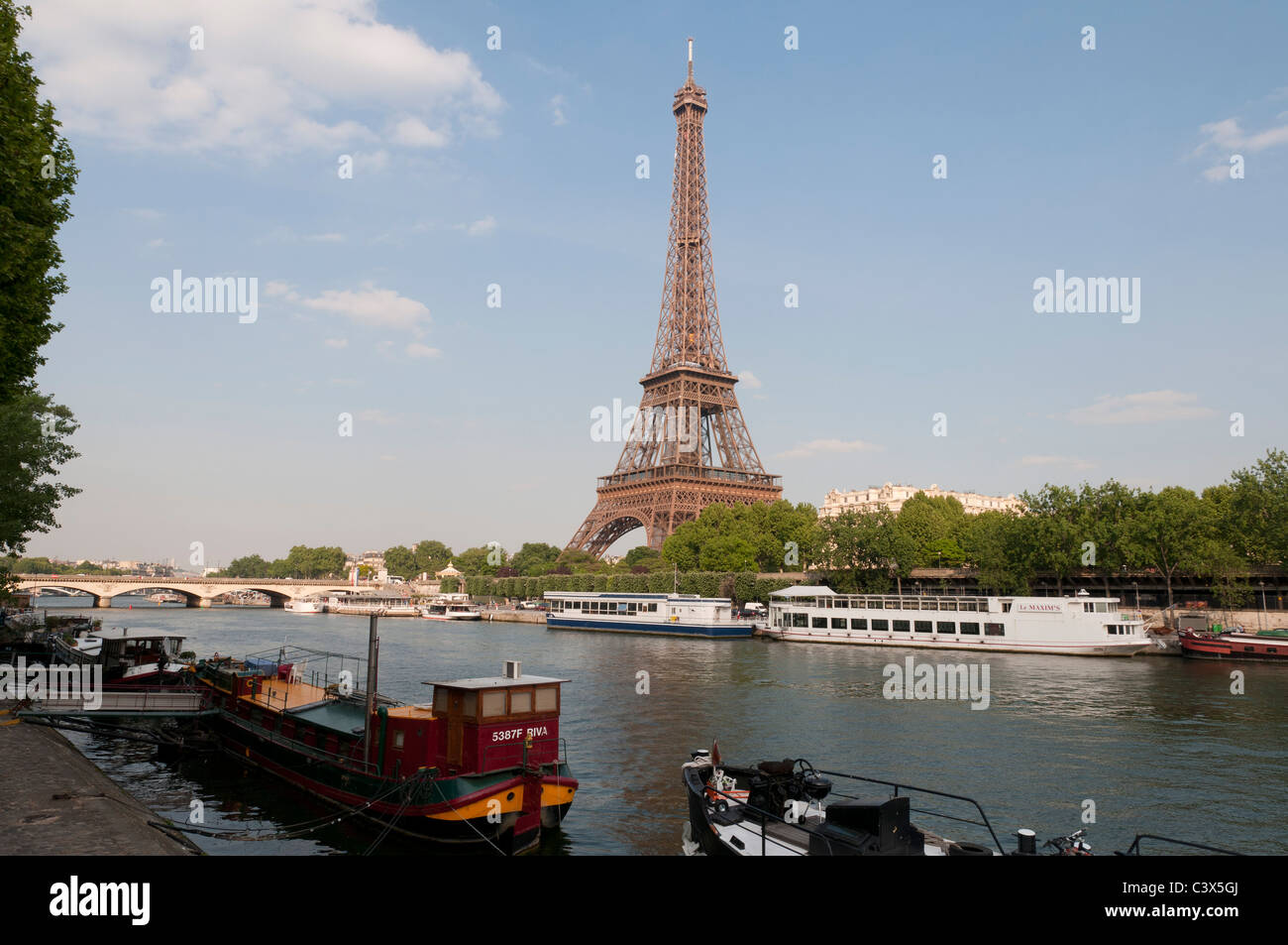 La Seine et la Tour Eiffel Eiffelturm und Seine Stockfoto