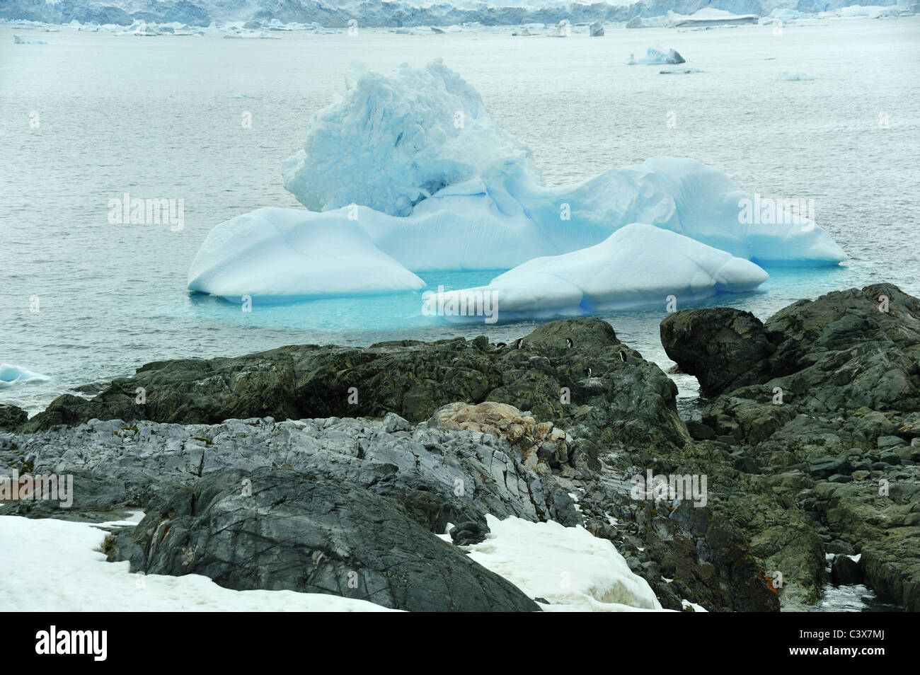 Petermann Island Landschaft, Antarktis. Stockfoto