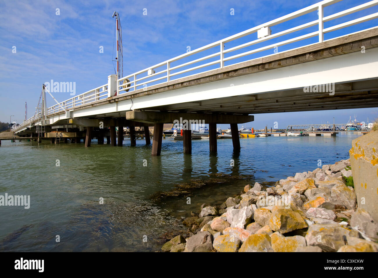 Drehbrücke, Yarmouth, Isle Of Wight, Großbritannien Stockfoto