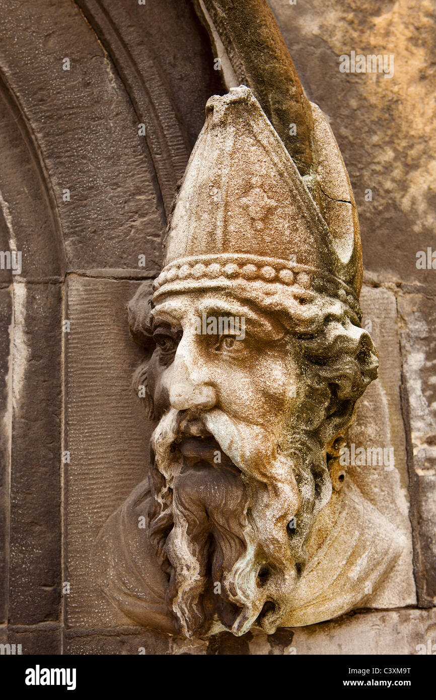 Saint Patrick Steinbildhauen Stockfoto