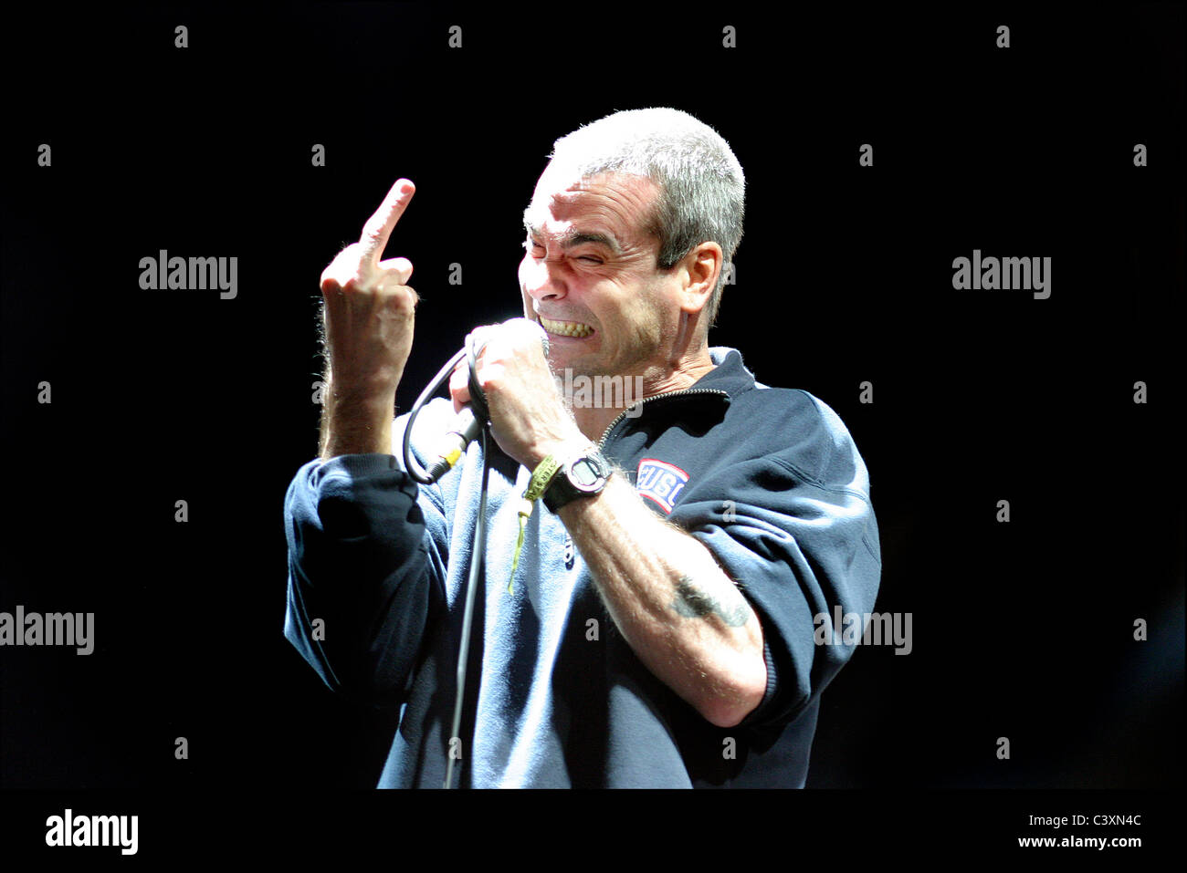 Henry Rollins bei ein gesprochenes Wort Auftritt beim Download Festival in Donington, England, UK. Stockfoto