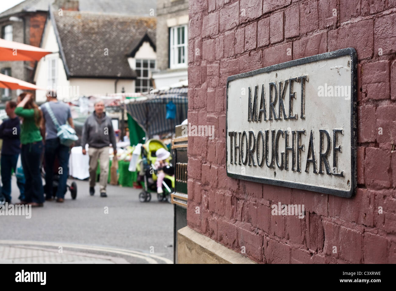 Bury St Edmunds Markt Stockfoto