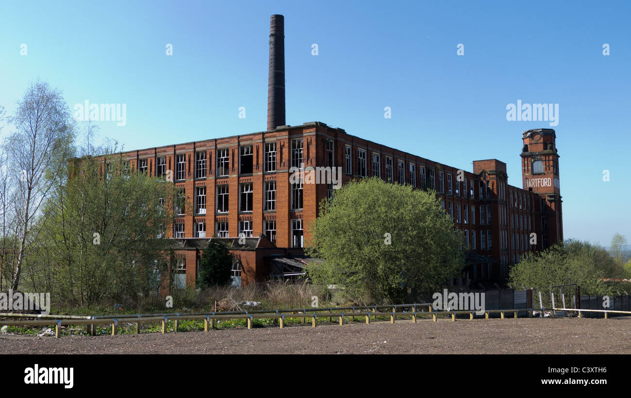 Verfallene Hartford Mühle, Oldham, Lancashire Stockfoto