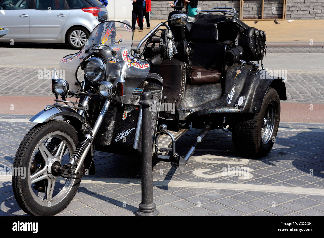 Schwarzen Trike in Oostende, Belgien Stockfoto