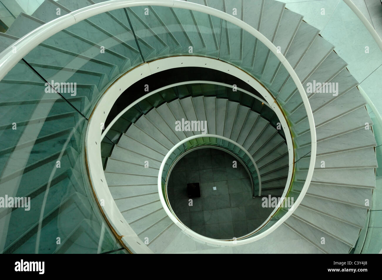 Wendeltreppen oder Treppe Museum der asiatischen Künste Nizza Frankreich Stockfoto