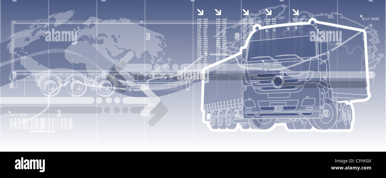 Logistik-Design-Hintergrund Stockfoto