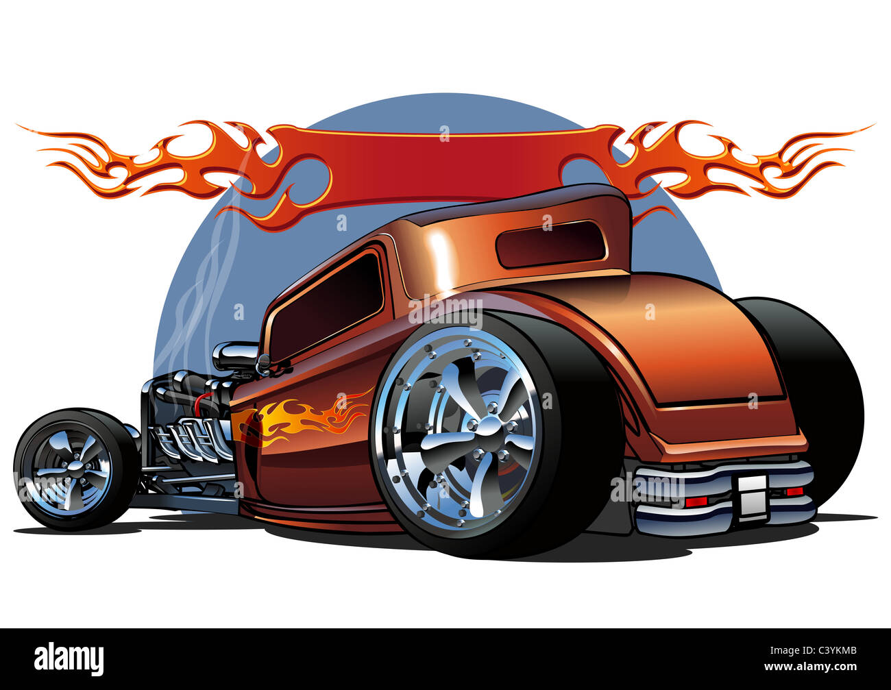 Cartoon-hotrod Stockfoto