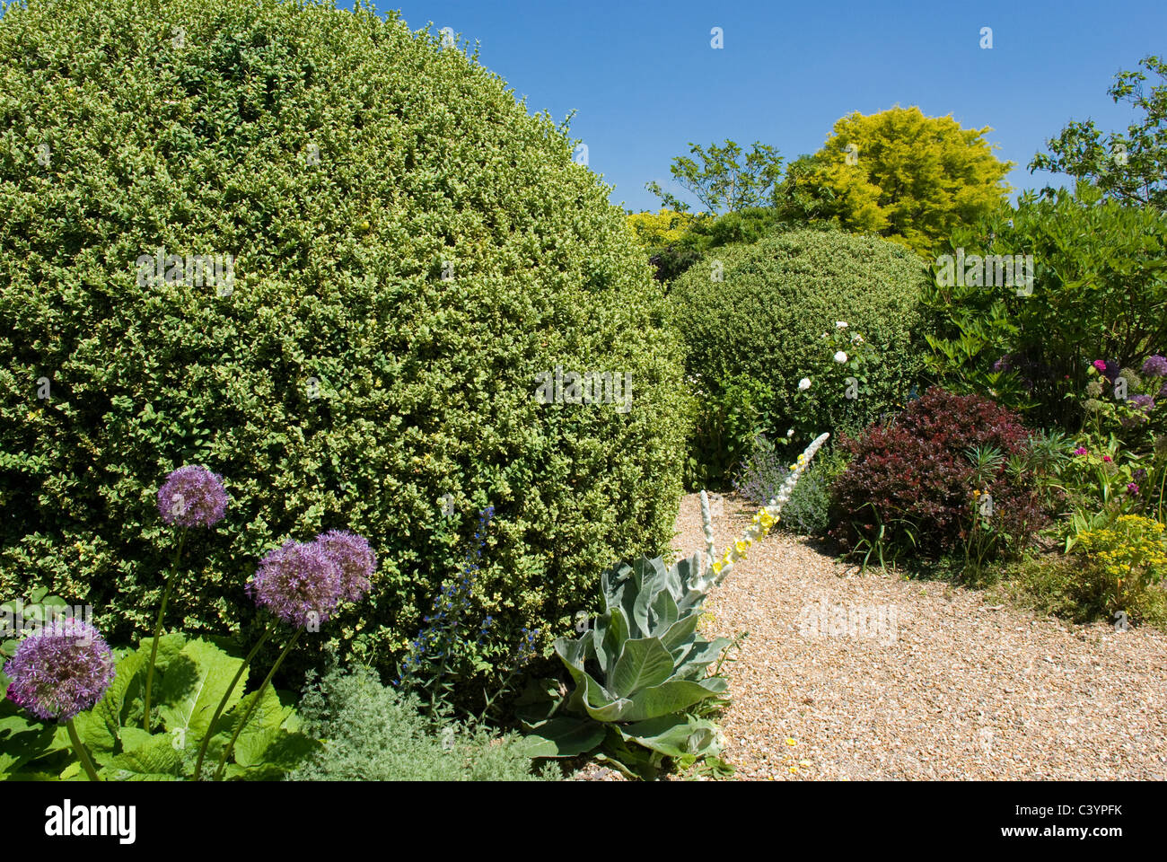 Gartenweg, englischer Garten Kies. Stockfoto
