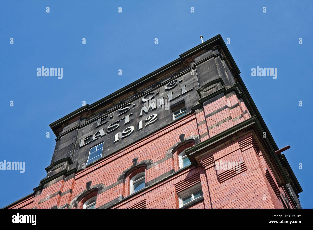 Strutt East Mill, Belper, Derbyshire, Teil des Derwent Valley Mills World Heritage Site Stockfoto