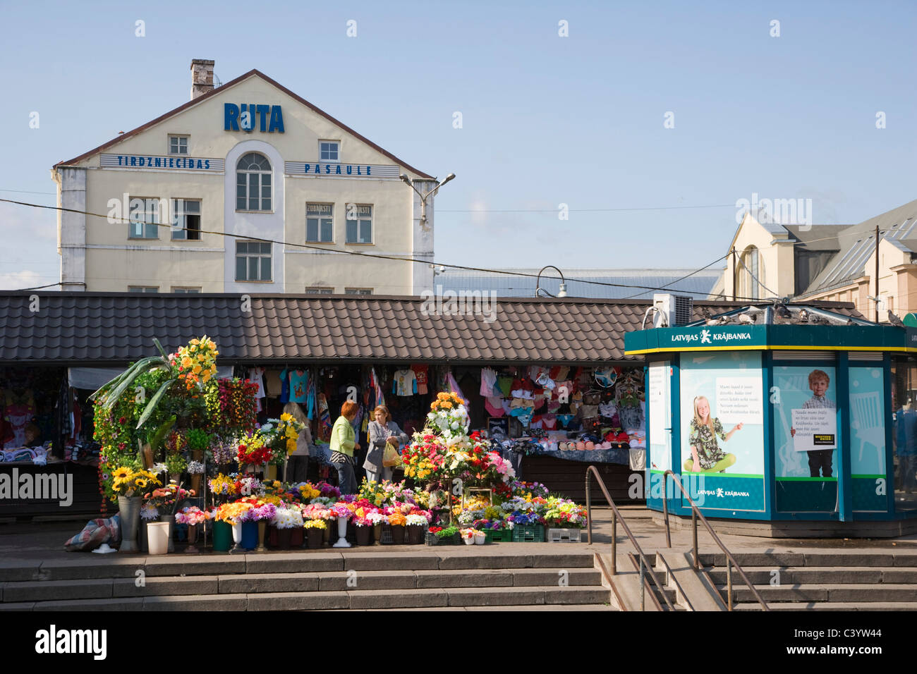Rigaer Zentralmarkt, Rigas Centraltirgus. Riga. Lettland. Stockfoto