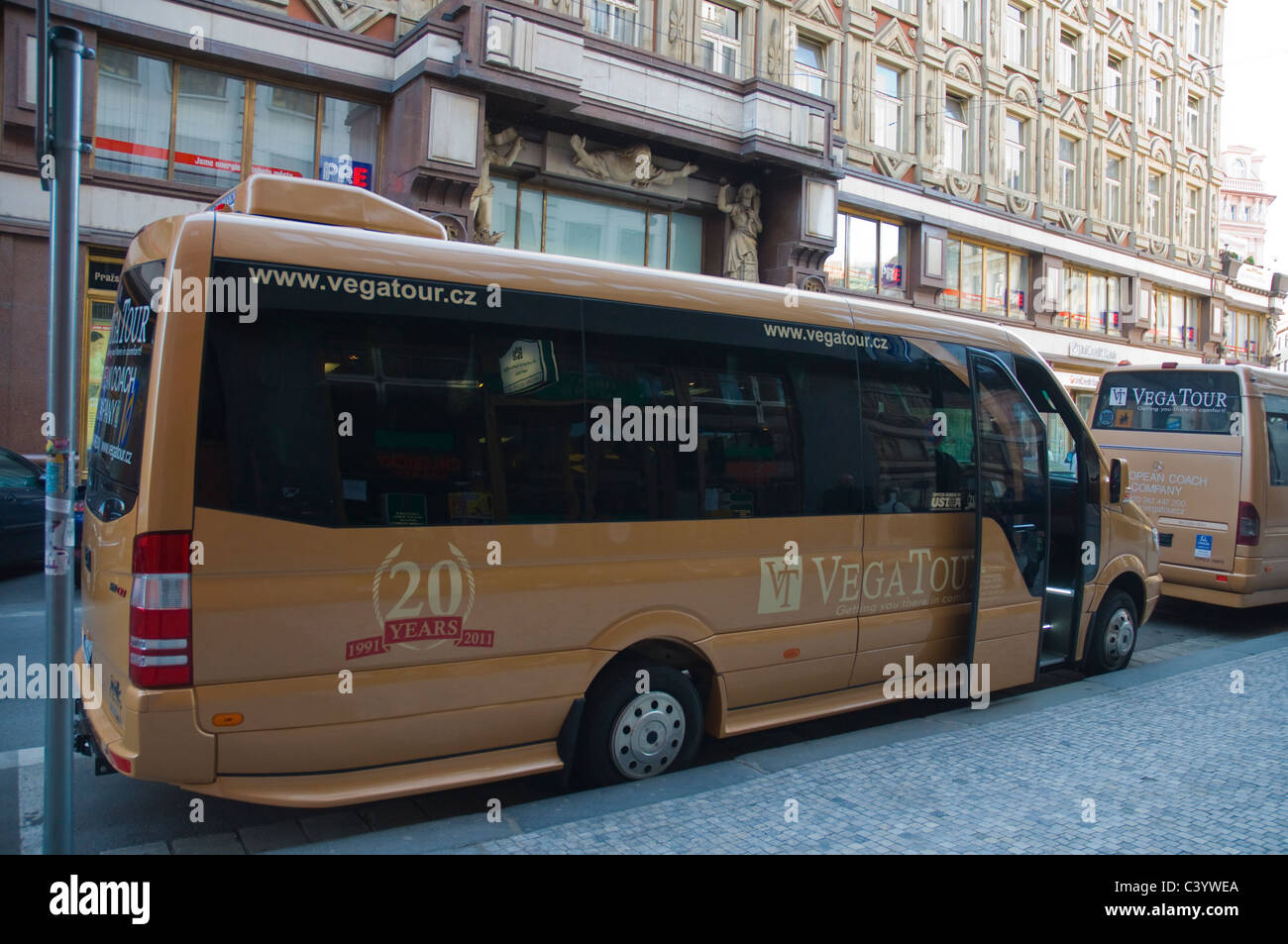 Vegatour private Tour Unternehmen Kleinbusse Prag Tschechische Republik Europa Stockfoto