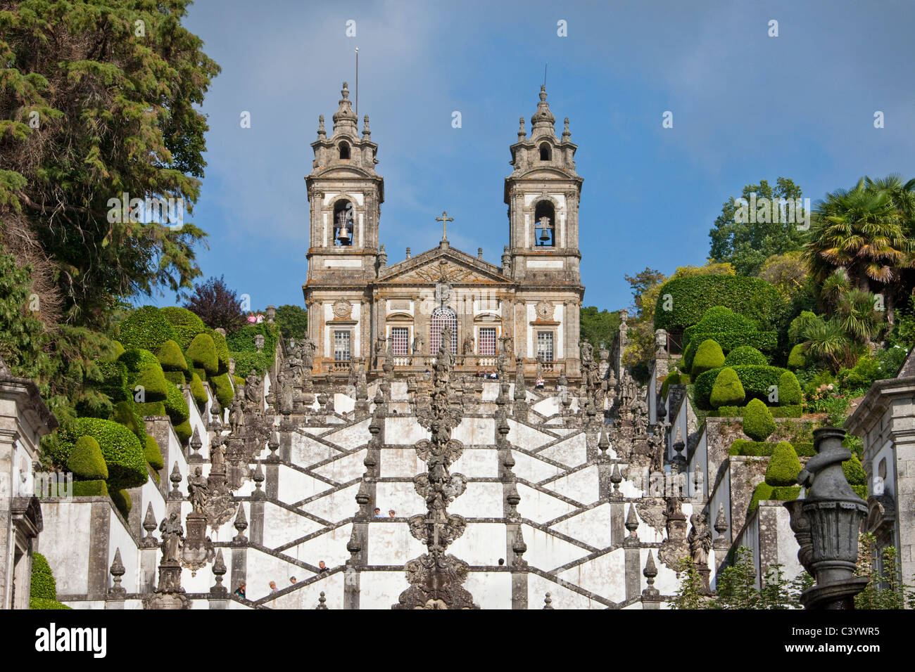 Portugal, Europa, Braga, Bom Jesus do Monte, Kirche, Treppe, Tourismus, Kunststoffe Stockfoto