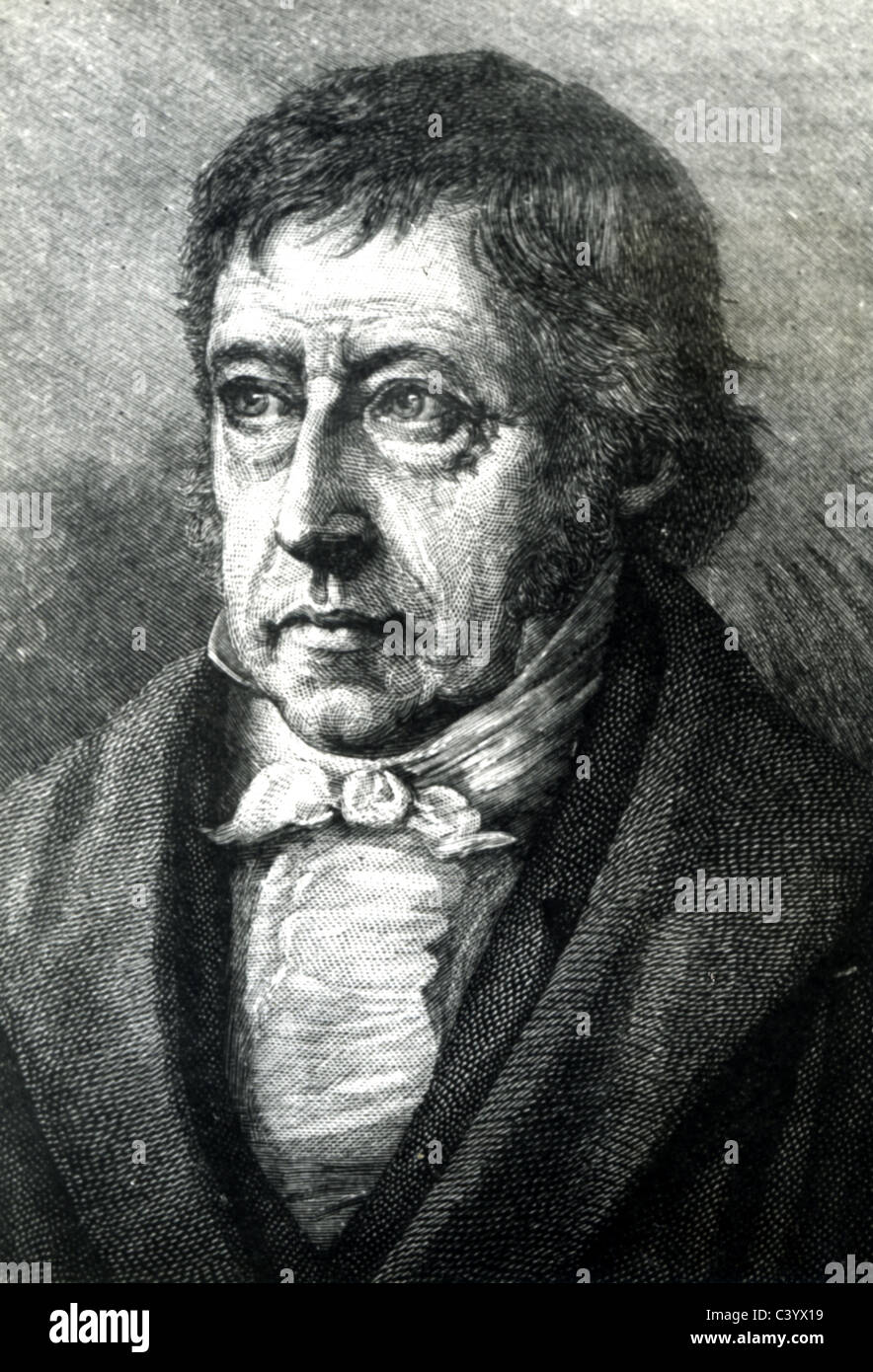 GEORG WILHELM HEGEL (1770-1831), deutscher Philosoph Stockfoto