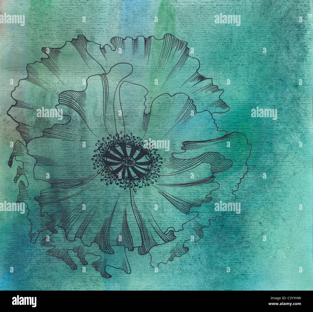 Kunst Vintage floral-Hintergrund Stockfoto