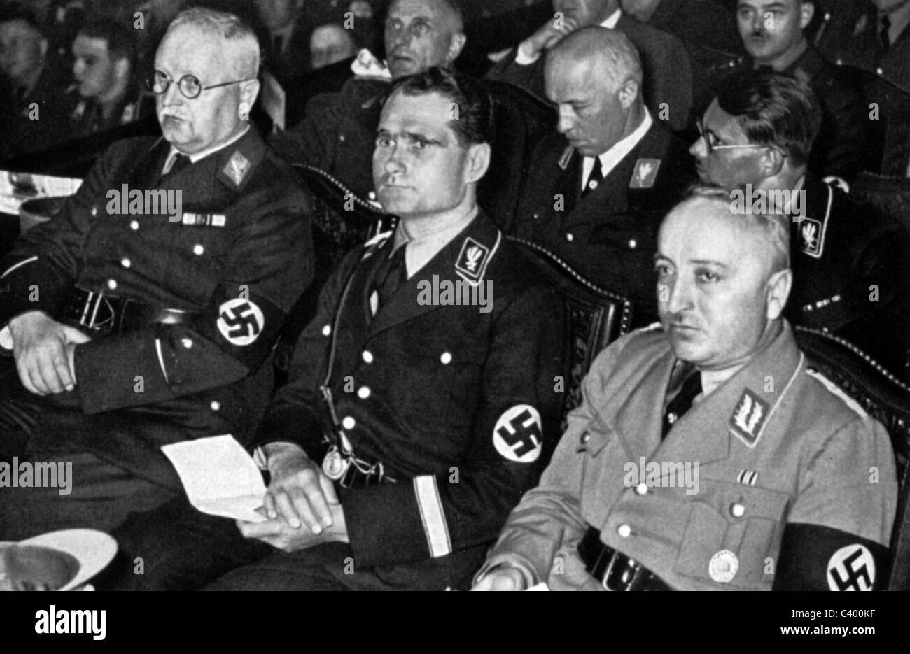 RUDOLF HEß (1894-1987) Nazi-Beamten als Hitlers Stellvertreter über 1938 Stockfoto